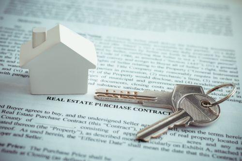 Purchase agreement building and keys.
